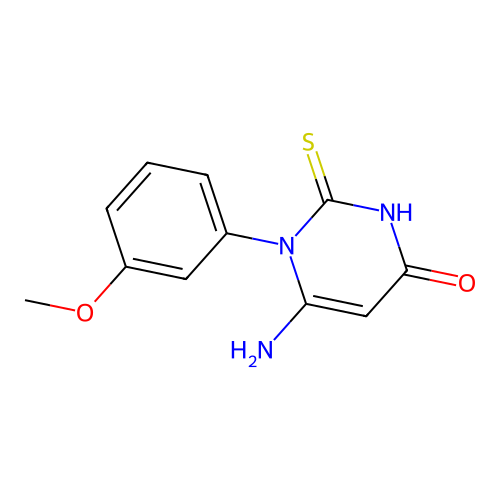 6-Amino-1-(3-methoxyphenyl)-2-sulfanylidenepyrimidin-4-one structure