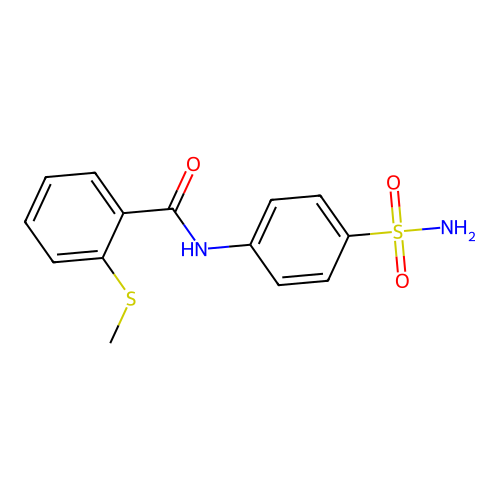 2-(methylthio)-N-(4-sulfamoylphenyl)benzamide structure