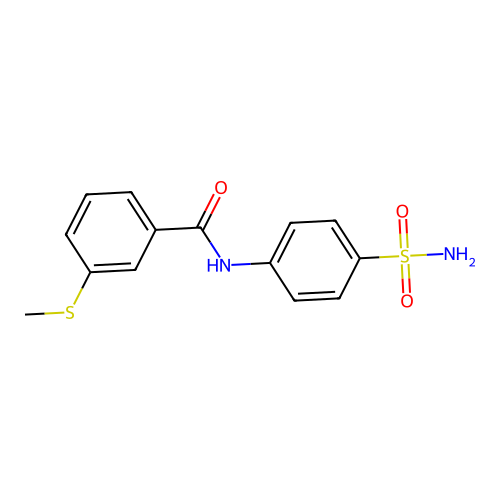 3-(methylthio)-N-(4-sulfamoylphenyl)benzamide structure