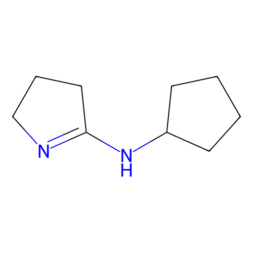 N-cyclopentyl-3,4-dihydro-2H-pyrrol-5-amine structure