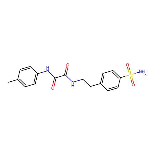 N'-(4-methylphenyl)-N-[2-(4-sulfamoylphenyl)ethyl]oxamide structure