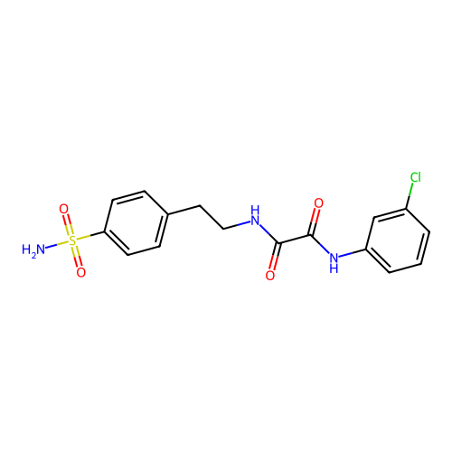 N1-(3-chlorophenyl)-N2-(4-sulfamoylphenethyl)oxalamide structure