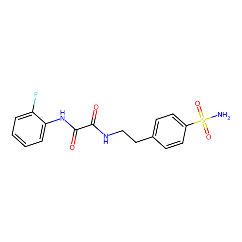 N1-(2-fluorophenyl)-N2-(4-sulfamoylphenethyl)oxalamide structure