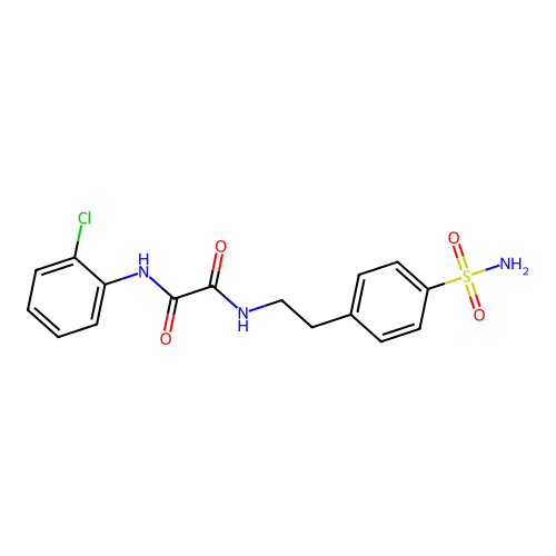 N1-(2-chlorophenyl)-N2-(4-sulfamoylphenethyl)oxalamide structure