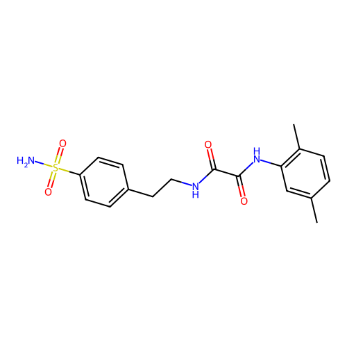N1-(2,5-dimethylphenyl)-N2-(4-sulfamoylphenethyl)oxalamide structure