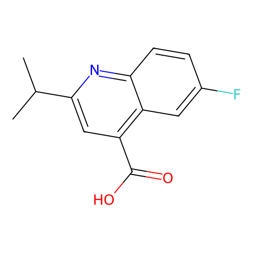 6-Fluoro-2-isopropylquinoline-4-carboxylic acid structure