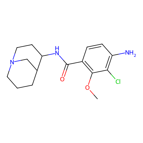 Benzamide, 4-amino-N-1-azabicyclo(3.3.1)non-4-yl-5-chloro-2-methoxy- structure