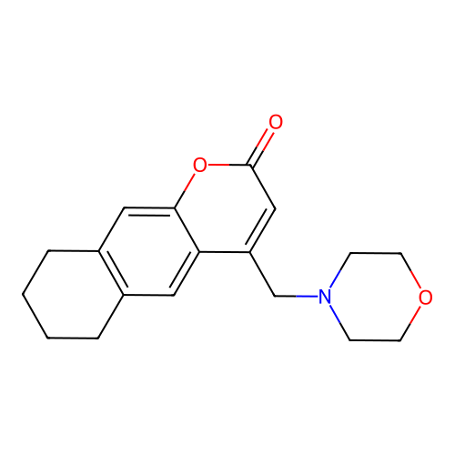 4-(morpholin-4-ylmethyl)-6,7,8,9-tetrahydro-2H-benzo[g]chromen-2-one structure