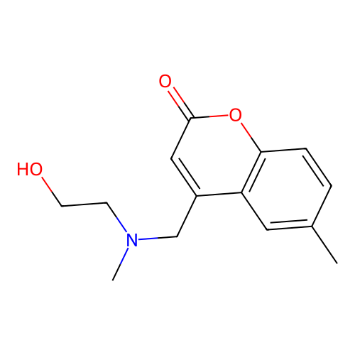 4-{[(2-hydroxyethyl)(methyl)amino]methyl}-6-methyl-2H-chromen-2-one structure