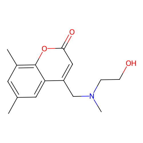 4-{[(2-hydroxyethyl)(methyl)amino]methyl}-6,8-dimethyl-2H-chromen-2-one structure