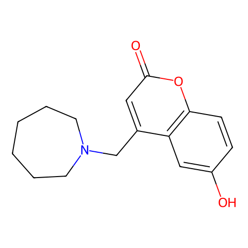 4-(azepan-1-ylmethyl)-6-hydroxy-2H-chromen-2-one structure