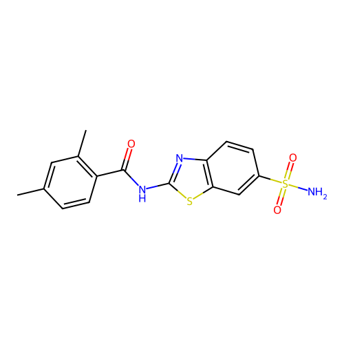 2,4-dimethyl-N-(6-sulfamoyl-1,3-benzothiazol-2-yl)benzamide structure