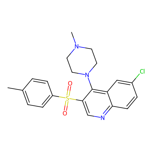 6-Chloro-3-(4-methylphenyl)sulfonyl-4-(4-methylpiperazin-1-yl)quinoline structure