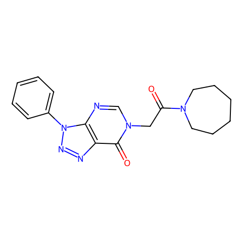 6-[2-(Azepan-1-yl)-2-oxoethyl]-3-phenyltriazolo[4,5-d]pyrimidin-7-one structure