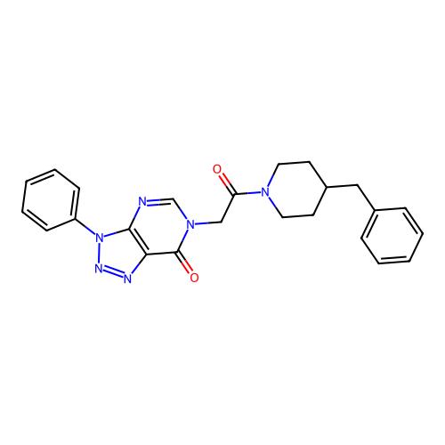 6-[2-(4-Benzylpiperidin-1-yl)-2-oxoethyl]-3-phenyltriazolo[4,5-d]pyrimidin-7-one structure