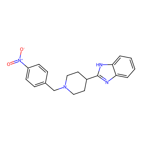 2-(1-(4-nitrobenzyl)piperidin-4-yl)-1H-benzo[d]imidazole structure