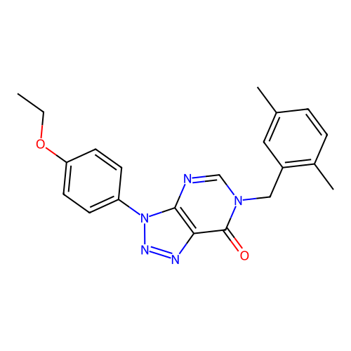 6-[(2,5-Dimethylphenyl)methyl]-3-(4-ethoxyphenyl)triazolo[4,5-d]pyrimidin-7-one structure