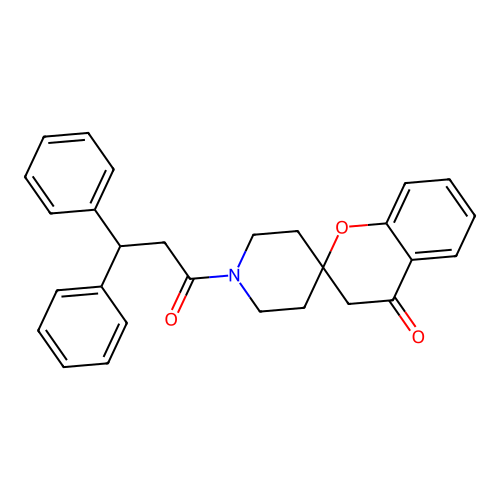 1'-(3,3-Diphenylpropanoyl)-3,4-dihydrospiro[1-benzopyran-2,4'-piperidine]-4-one structure
