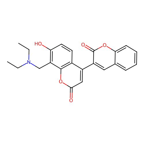 8-(Diethylaminomethyl)-7-hydroxy-4-(2-oxochromen-3-yl)chromen-2-one structure