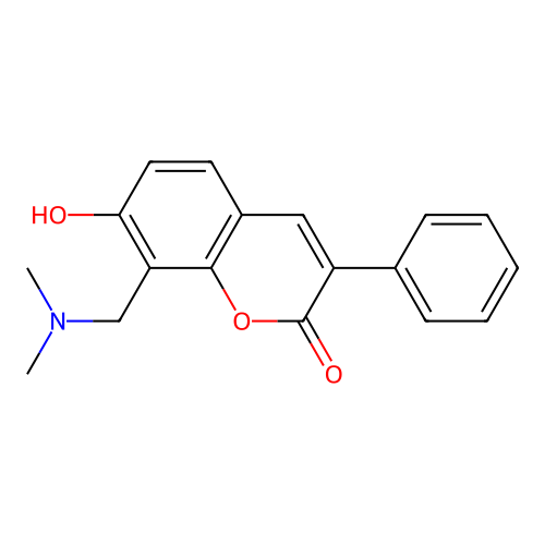 8-[(dimethylamino)methyl]-7-hydroxy-3-phenyl-2H-chromen-2-one structure