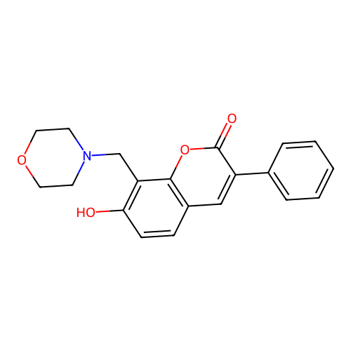 7-Hydroxy-8-(morpholin-4-ylmethyl)-3-phenylchromen-2-one structure