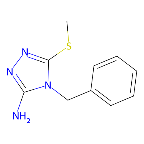 4H-1,2,4-Triazol-3-amine, 5-(methylthio)-4-(phenylmethyl)- structure