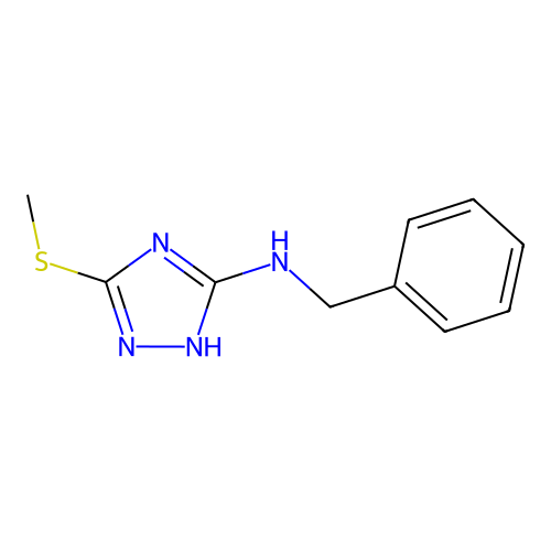 1H-1,2,4-Triazol-3-amine, 5-(methylthio)-N-(phenylmethyl)- structure