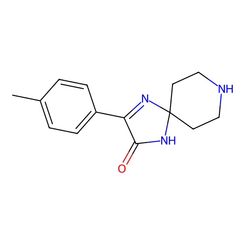 3-(4-Methylphenyl)-1,4,8-triazaspiro[4.5]dec-3-en-2-one structure