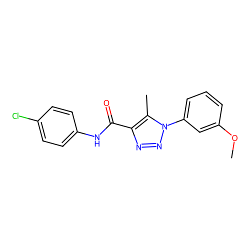 N-(4-chlorophenyl)-1-(3-methoxyphenyl)-5-methyl-1H-1,2,3-triazole-4-carboxamide structure