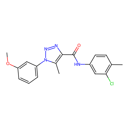 N-(3-chloro-4-methylphenyl)-1-(3-methoxyphenyl)-5-methyl-1H-1,2,3-triazole-4-carboxamide structure