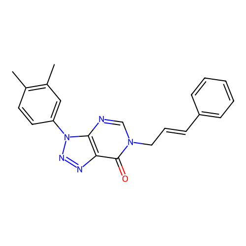 3-(3,4-dimethylphenyl)-6-[(E)-3-phenylprop-2-enyl]triazolo[4,5-d]pyrimidin-7-one structure
