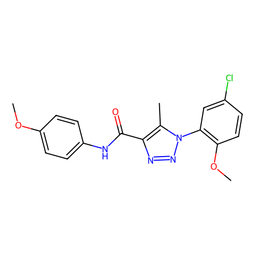 1-(5-chloro-2-methoxyphenyl)-N-(4-methoxyphenyl)-5-methyl-1H-1,2,3-triazole-4-carboxamide structure