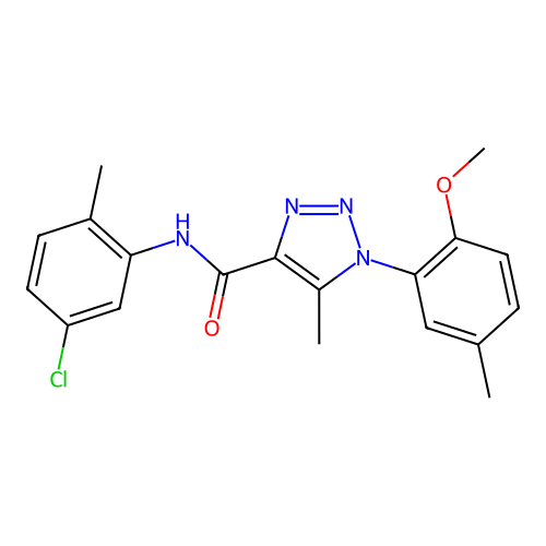 N-(5-chloro-2-methylphenyl)-1-(2-methoxy-5-methylphenyl)-5-methyl-1H-1,2,3-triazole-4-carboxamide structure
