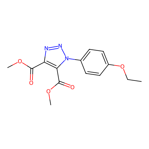dimethyl 1-(4-ethoxyphenyl)-1H-1,2,3-triazole-4,5-dicarboxylate structure