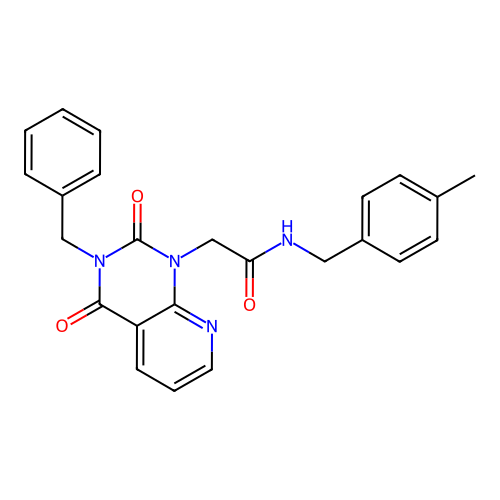 2-{3-benzyl-2,4-dioxo-1H,2H,3H,4H-pyrido[2,3-d]pyrimidin-1-yl}-N-[(4-methylphenyl)methyl]acetamide structure