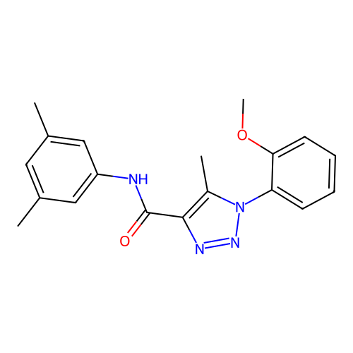 N-(3,5-dimethylphenyl)-1-(2-methoxyphenyl)-5-methyl-1H-1,2,3-triazole-4-carboxamide structure