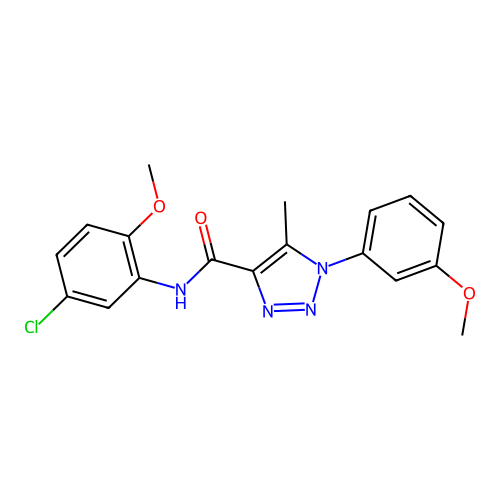 N-(5-chloro-2-methoxyphenyl)-1-(3-methoxyphenyl)-5-methyl-1H-1,2,3-triazole-4-carboxamide structure