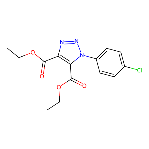 diethyl 1-(4-chlorophenyl)-1H-1,2,3-triazole-4,5-dicarboxylate structure