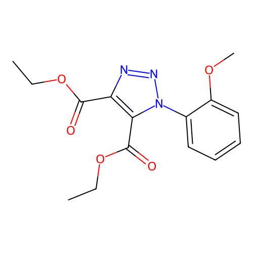 diethyl 1-(2-methoxyphenyl)-1H-1,2,3-triazole-4,5-dicarboxylate structure
