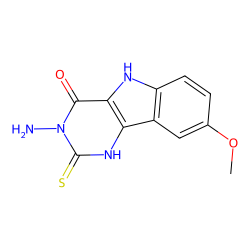 3-Amino-8-methoxy-2-sulfanylidene-1,5-dihydropyrimido[5,4-b]indol-4-one structure