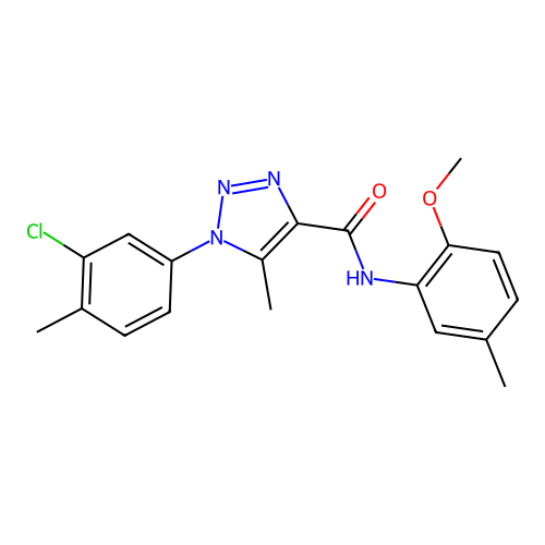 1-(3-chloro-4-methylphenyl)-N-(2-methoxy-5-methylphenyl)-5-methyl-1H-1,2,3-triazole-4-carboxamide structure
