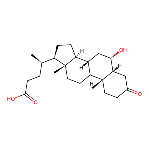 6beta-Hydroxy-3-oxo-5beta-cholan-24-oic Acid structure