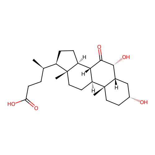 3alpha,6alpha-Dihydroxy-7-oxo-5beta-cholan-24-oic Acid structure