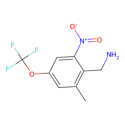 2-Methyl-6-nitro-4-(trifluoromethoxy)benzenemethanamine structure