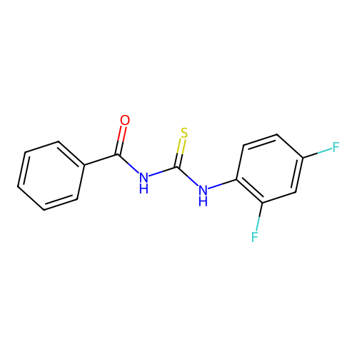 1-Benzoyl-3-(2,4-difluorophenyl)thiourea structure