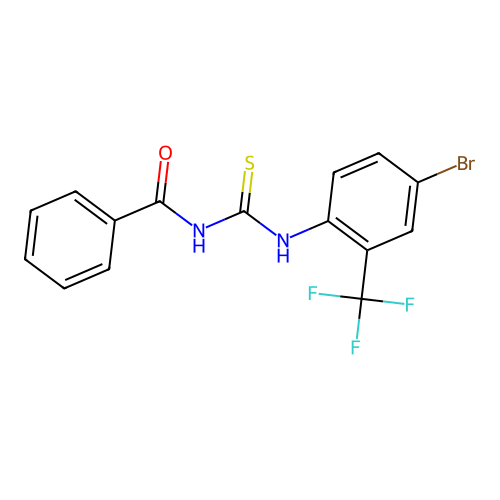 1-Benzoyl-3-[4-bromo-2-(trifluoromethyl)phenyl]thiourea structure