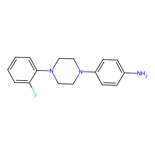 1-(4-Aminophenyl)-4-(2-fluorophenyl)piperazine structure