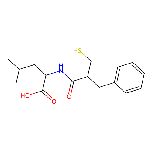 2-[(2-Benzyl-3-sulfanylpropanoyl)amino]-4-methylpentanoic acid structure