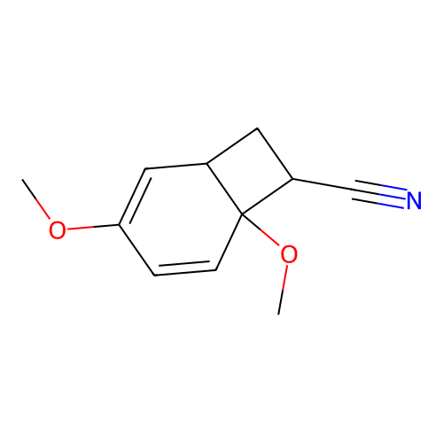 Bicyclo[4.2.0]octa-2,4-diene-7-carbonitrile, 3,6-dimethoxy- structure