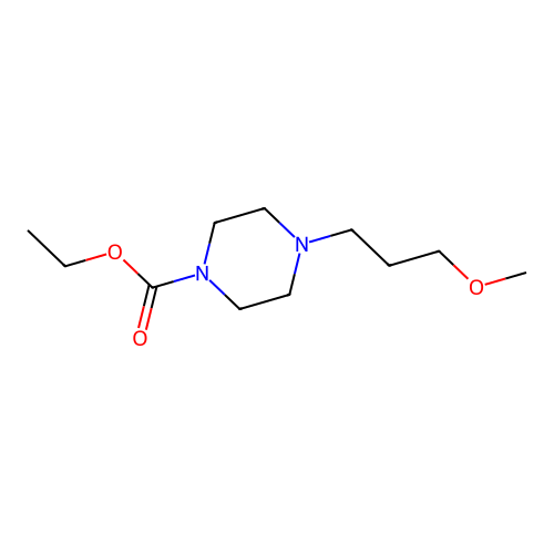 1-Piperazinecarboxylic acid, 4-(3-methoxypropyl)-, ethyl ester structure